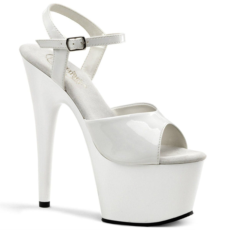 Pleaser ADORE-709 Platform Sandal (White/White)
