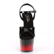 Pleaser ADORE-709BR-H Platform Sandal (Black Patent/Black-Red)