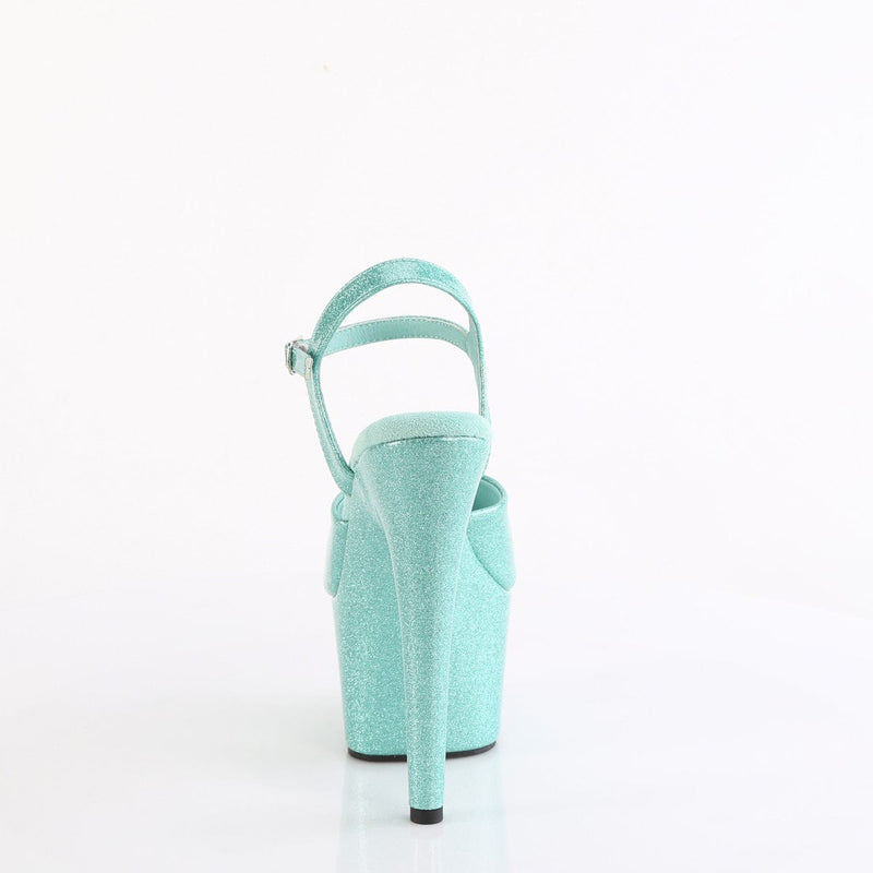 Pleaser ADORE-709GP Platform Sandal (Aqua Glitter Patent/M)