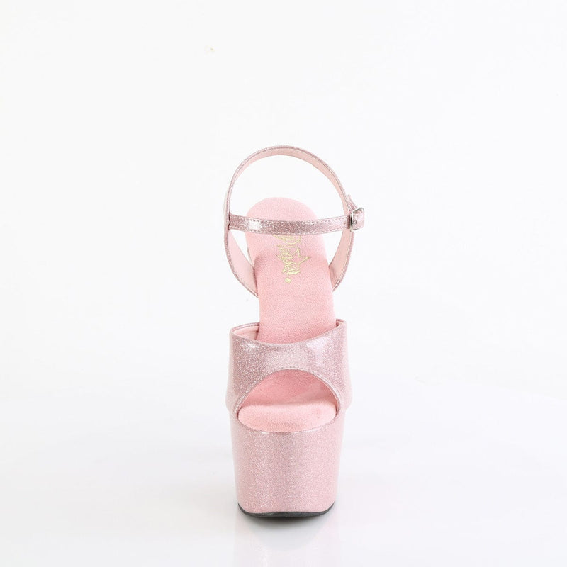 Pleaser ADORE-709GP Platform Sandal (Baby Pink Glitter Patent/M)