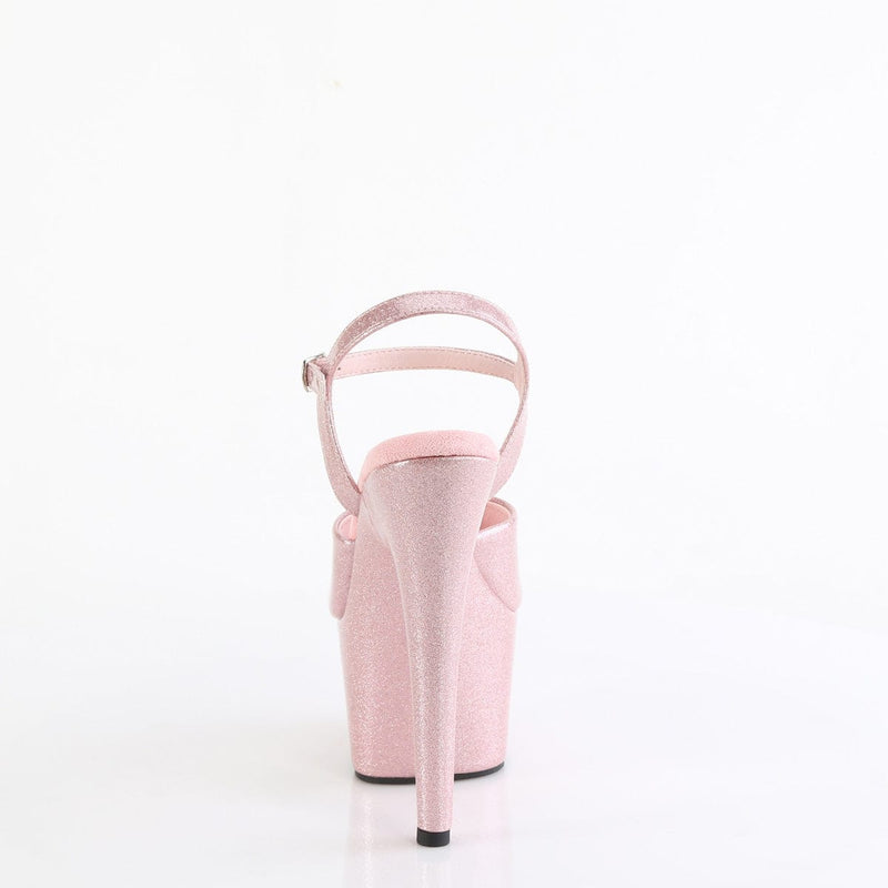 Pleaser ADORE-709GP Platform Sandal (Baby Pink Glitter Patent/M)