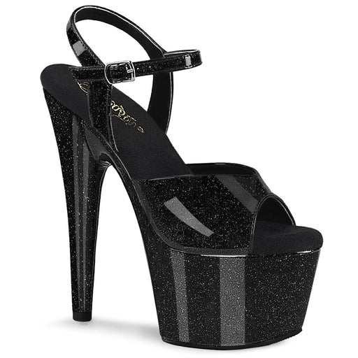 Pleaser ADORE-709GP Platform Sandal (Black Glitter Patent/M)