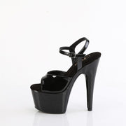 Pleaser ADORE-709GP Platform Sandal (Black Glitter Patent/M)