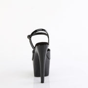 Pleaser ADORE-709GP Platform Sandal (Black Glitter Patent/M)