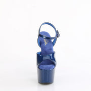 Pleaser ADORE-709GP Platform Sandal (Navy Blue Glitter Patent/M)
