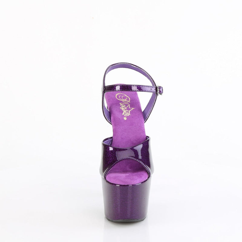 Pleaser ADORE-709GP Platform Sandal (Purple Glitter Patent/M)