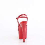 Pleaser ADORE-709GP Platform Sandal (Ruby Red Glitter Patent/M)