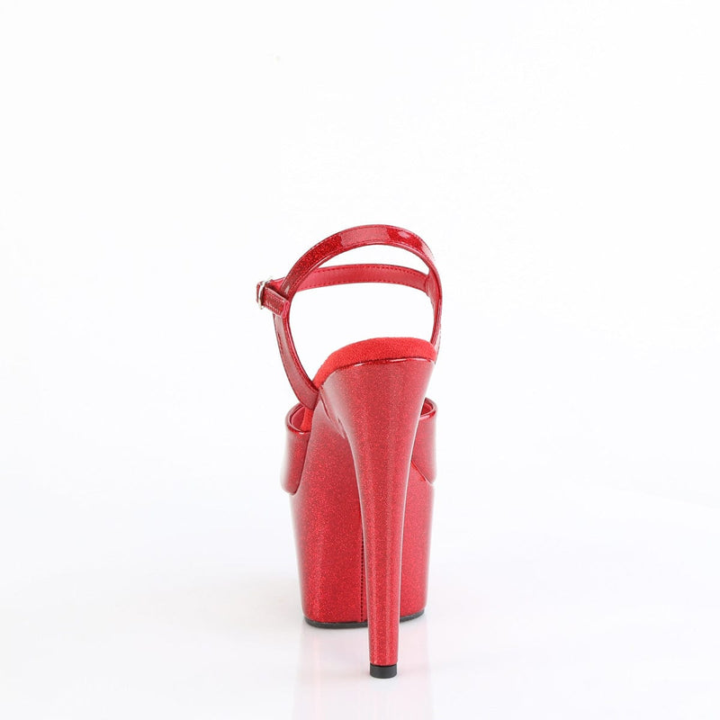 Pleaser ADORE-709GP Platform Sandal (Ruby Red Glitter Patent/M)