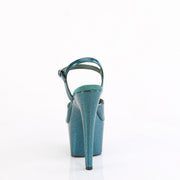 Pleaser ADORE-709GP Platform Sandal (Teal Glitter Patent/M)