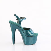 Pleaser ADORE-709GP Platform Sandal (Teal Glitter Patent/M)