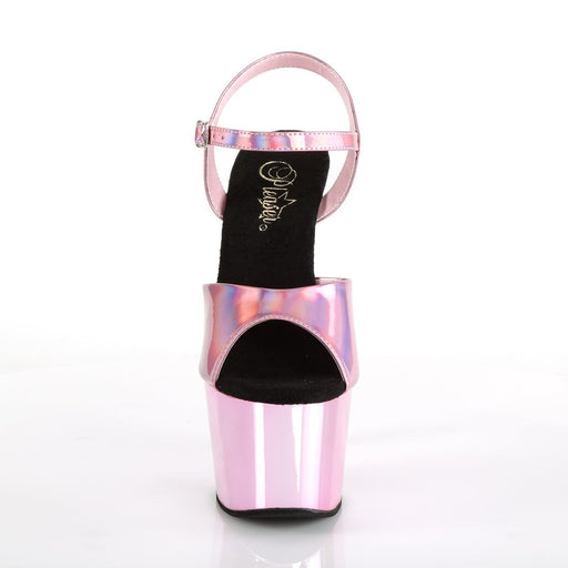 Pleaser ADORE-709HGCH Platform Sandal (Baby Pink Hologram/Baby Pink Chrome)