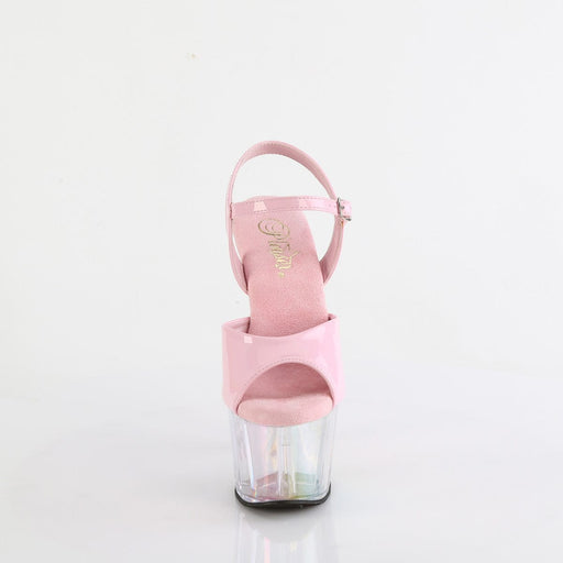 Pleaser ADORE-709HT Platform Sandal (Baby Pink Holo/Holo Tinted)