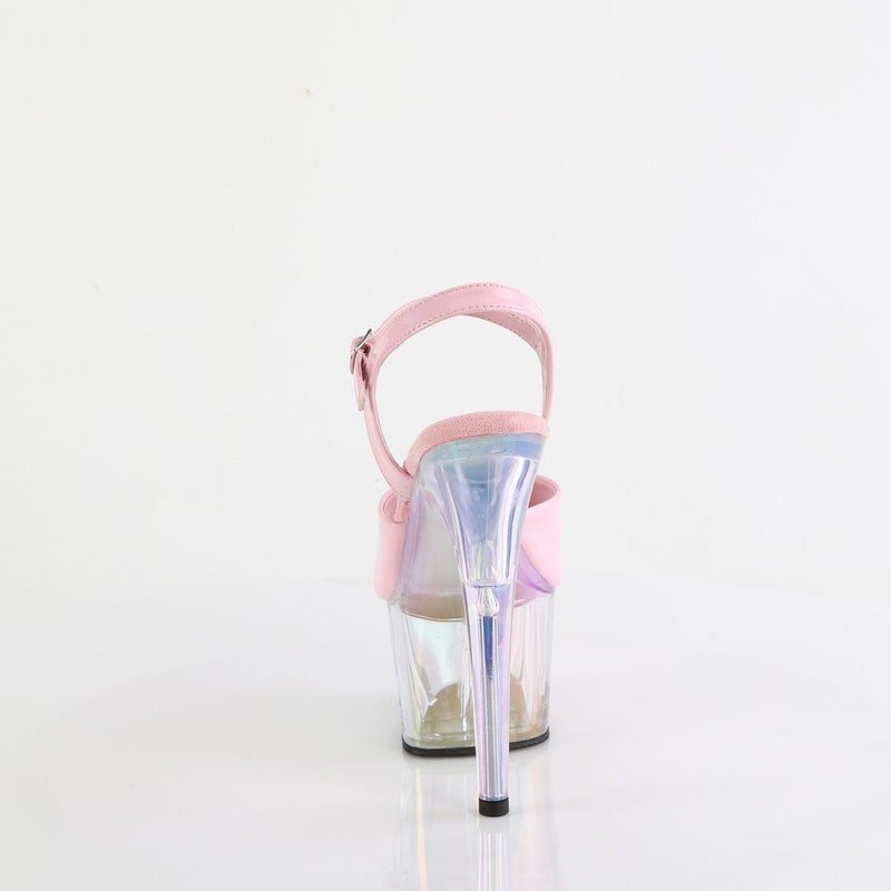 Pleaser ADORE-709HT Platform Sandal (Baby Pink Holo/Holo Tinted)