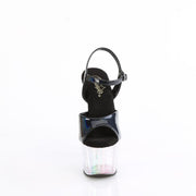 Pleaser ADORE-709HT Platform Sandal (Black Holo/Holo Tinted)
