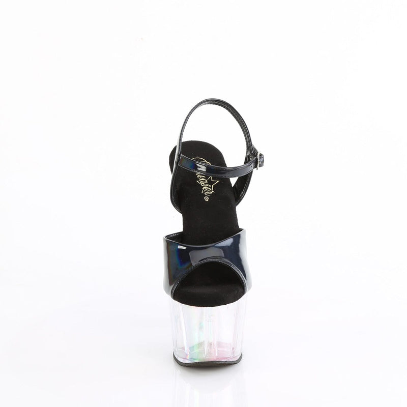 Pleaser ADORE-709HT Platform Sandal (Black Holo/Holo Tinted)