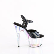 Pleaser ADORE-709HT Platform Sandal (Black Holo/Holo Tinted)