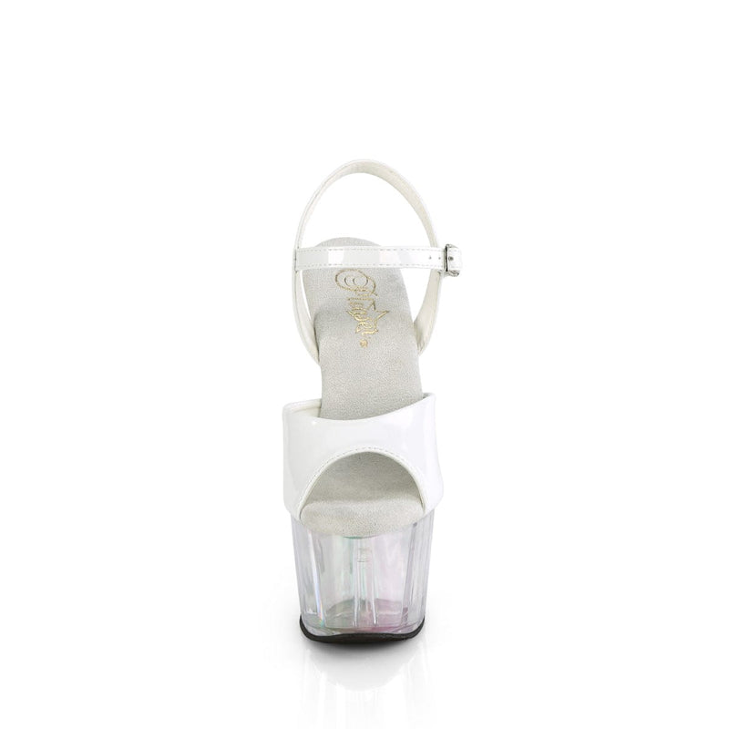 Pleaser ADORE-709HT Platform Sandal (White Holo/Holo Tinted)