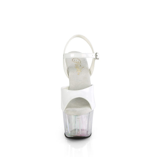 Pleaser ADORE-709HT Platform Sandal (White Holo/Holo Tinted)