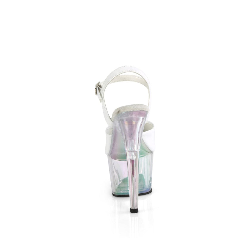 Pleaser ADORE-709HT Platform Sandal (White Holo/Holo Tinted)