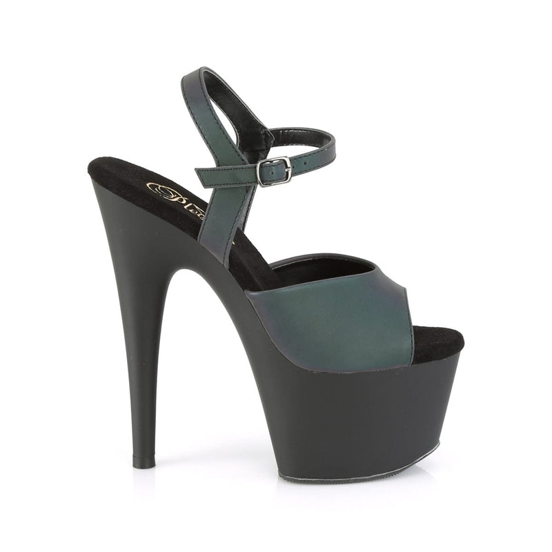 Pleaser ADORE-709REFL Platform Sandal (Green Multi Reflective/Black Matte)