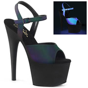 Pleaser ADORE-709REFL Platform Sandal (Green Multi Reflective/Black Matte)