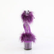 Pleaser ADORE-724F Platform Sandal (Clear-Purple Fur/M)