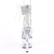 Pleaser ADORE-724RS-02 Platform Sandal (Clear-Silver Rhinestone/Clear)