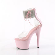 Pleaser ADORE-724RS Platform Sandal (Clear/Baby Pink)