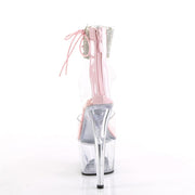 Pleaser ADORE-724RS Platform Sandal (Clear-Baby Pink/Clear)