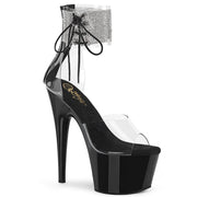 Pleaser ADORE-724RS Platform Sandal (Clear/Black)