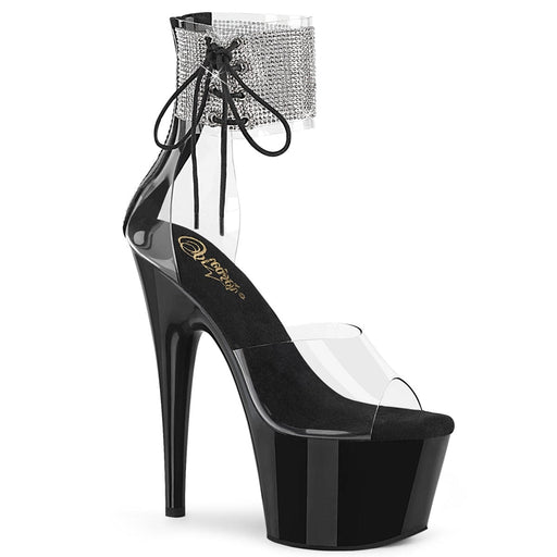 Pleaser ADORE-724RS Platform Sandal (Clear/Black)