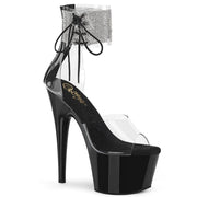 Pleaser ADORE-724RS Platform Sandal (Clear/Black)
