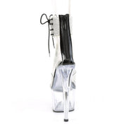 Pleaser ADORE-724RS Platform Sandal (Clear-Black/Clear)