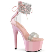 Pleaser ADORE-727RS Platform Sandal (Clear-Baby Pink/Baby Pink)