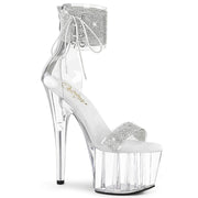 Pleaser ADORE-727RS Platform Sandal (Clear-Silver/Clear)
