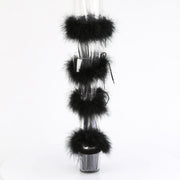 Pleaser ADORE-728F Platform Sandal (Clear-Black Fur/M)