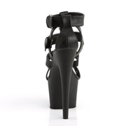 Pleaser ADORE-758 Platform Sandal (Black Faux Leather/Black Matte)