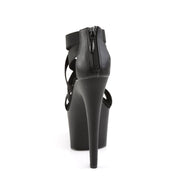 Pleaser ADORE-769 Platform Sandal (Black Elastic Band-Faux Leather/Black Matte)