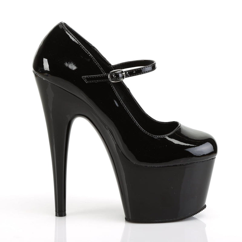 Pleaser ADORE-787 Platform Pump (Black Patent/Black)
