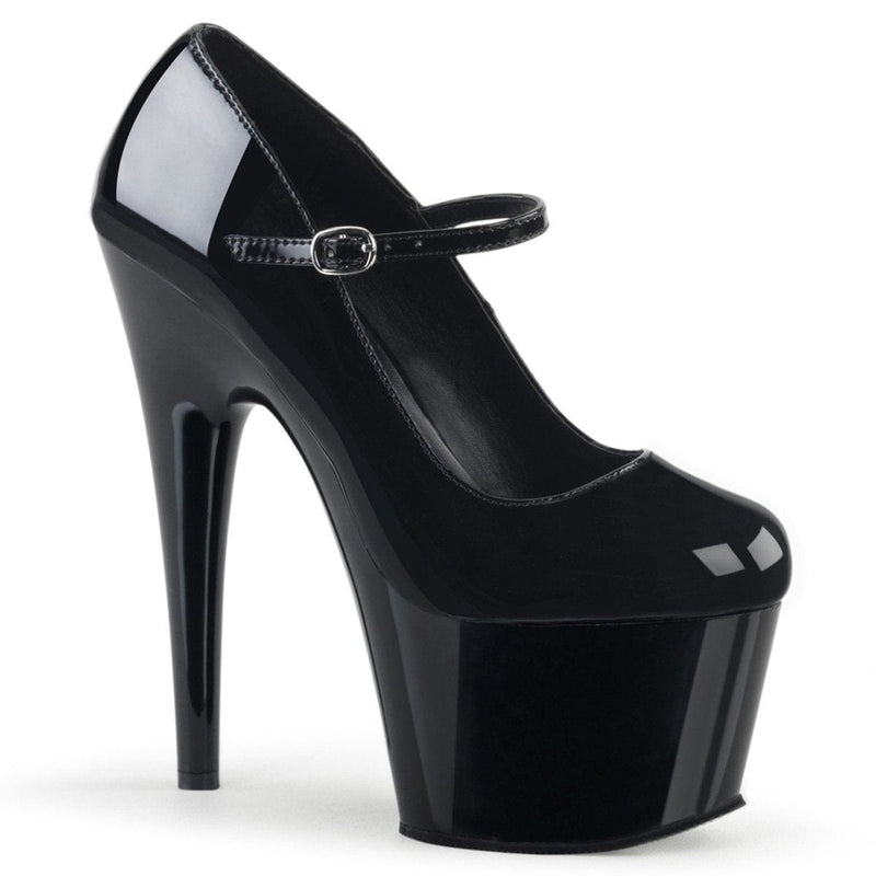 Pleaser ADORE-787 Platform Pump (Black Patent/Black)