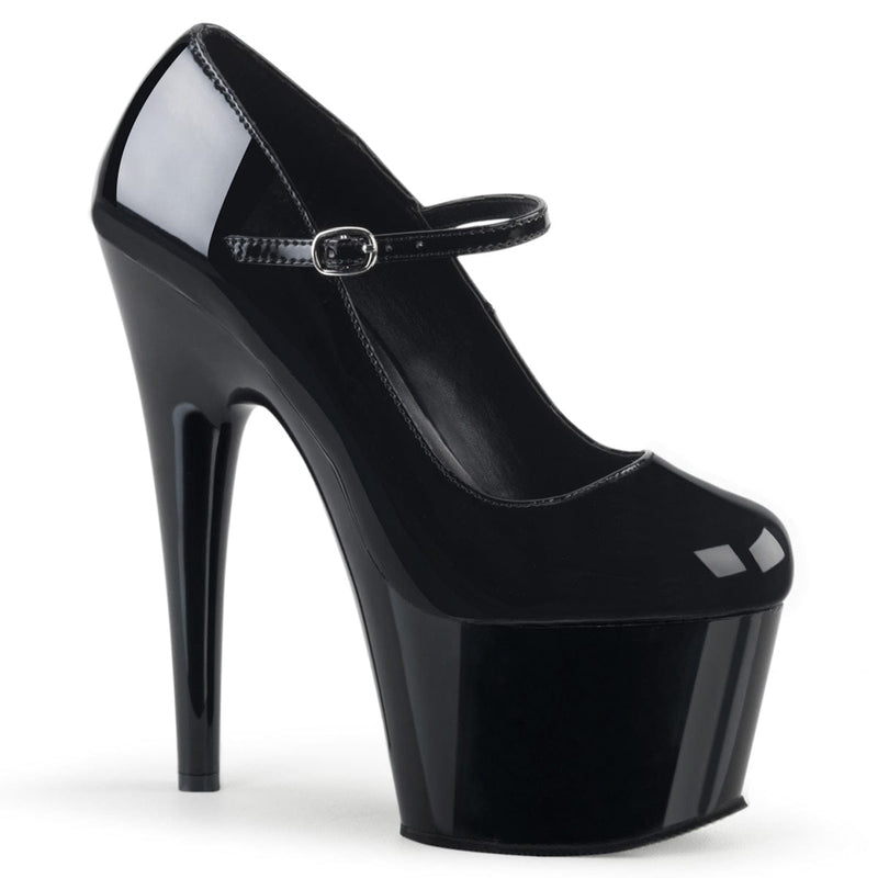Pleaser ADORE-787 Platform Pump (Black Patent/Black)