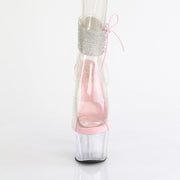 Pleaser ADORE-791-2RS Platform Sandal (Clear-Baby Pink/Clear)