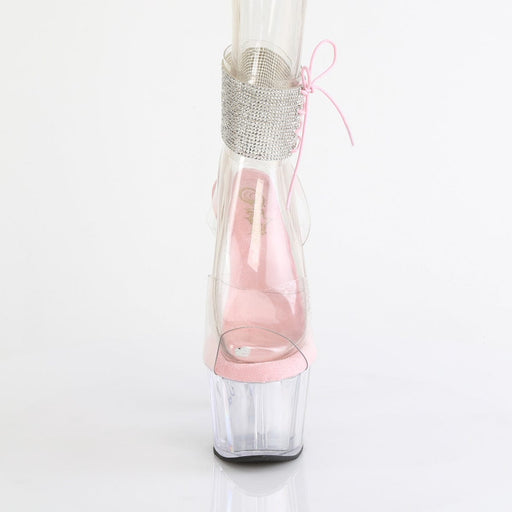 Pleaser ADORE-791-2RS Platform Sandal (Clear-Baby Pink/Clear)