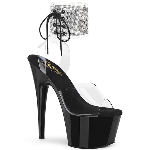 Pleaser ADORE-791-2RS Platform Sandal (Clear/Black)