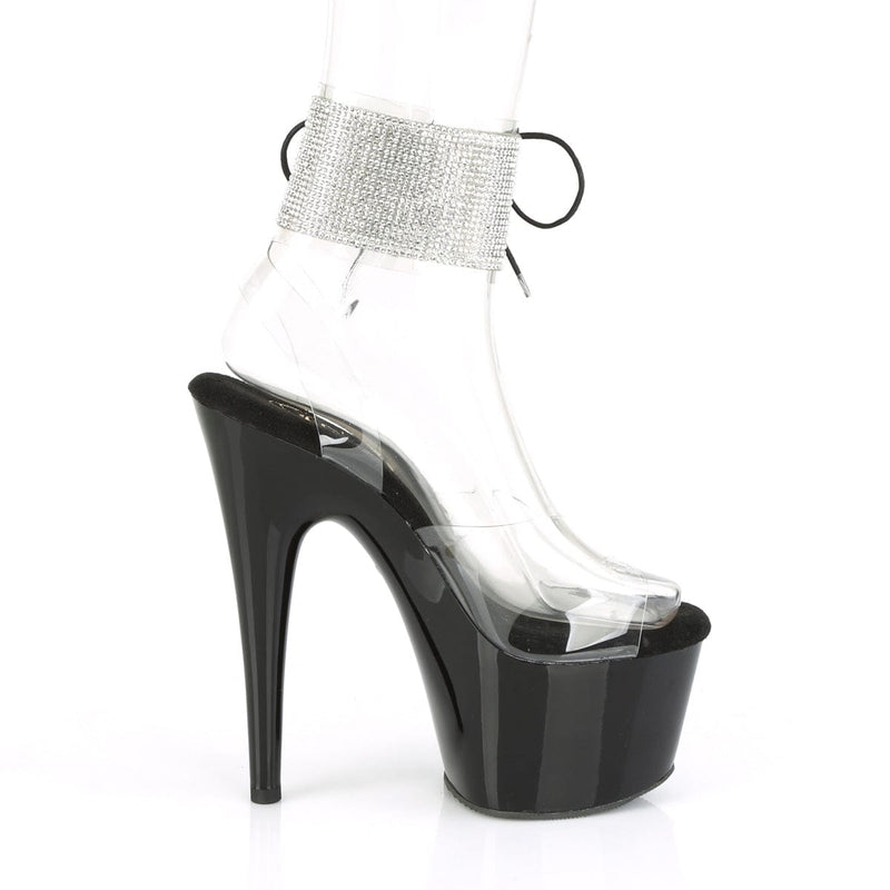 Pleaser ADORE-791-2RS Platform Sandal (Clear/Black)