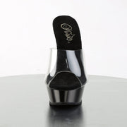 Pleaser ALLURE-601 Platform Sandal (Clear/Black)