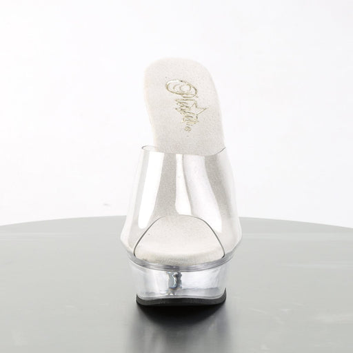 Pleaser ALLURE-601 Platform Sandal (Clear/Clear)