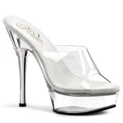 Pleaser ALLURE-601 Platform Sandal (Clear/Clear)