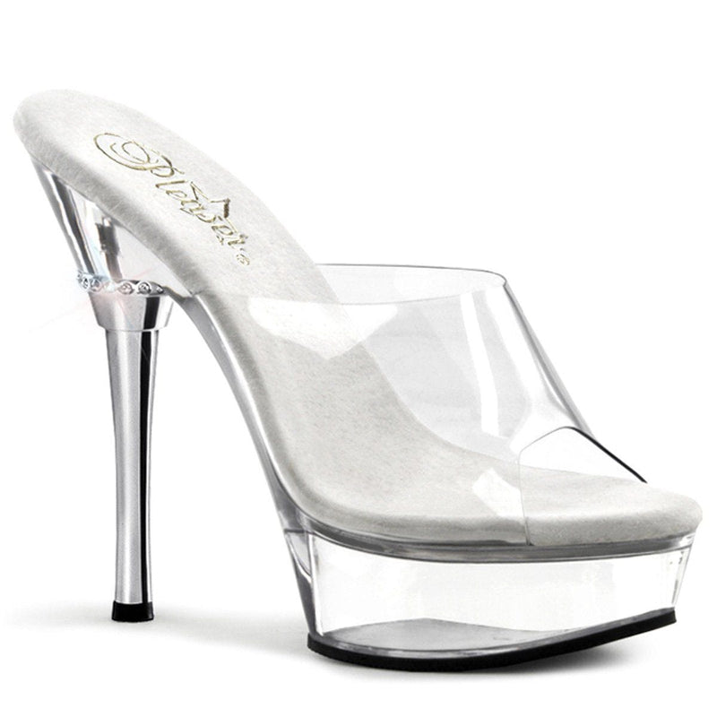 Pleaser ALLURE-601 Platform Sandal (Clear/Clear)