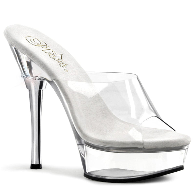 Pleaser ALLURE-601 Platform Sandal (Clear/Clear)